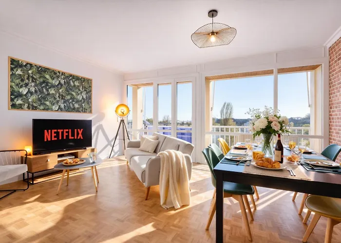 Ps4 Pour Longs Séjours - Parenthèse Chic&spacieuse à - 4 Chambres, Balcon, Parking Gratuit Apartamento Angers